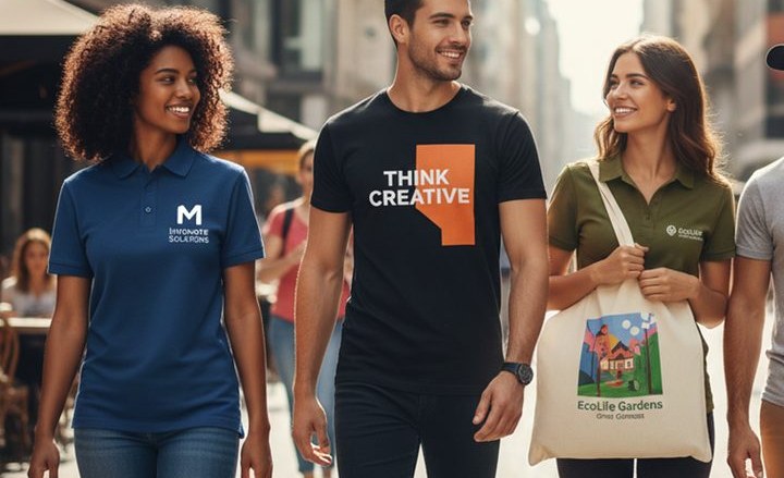 Une équipe en vêtements personnalisés à leur logo